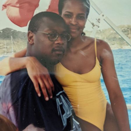 An old picture of Wendy Credle and her ex-lover Andre Harrell.
